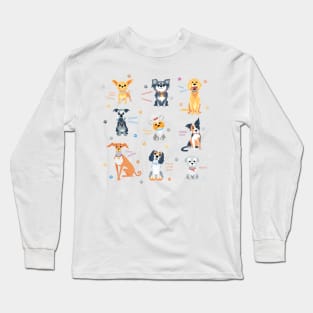 Set of 9 cute dogs Long Sleeve T-Shirt